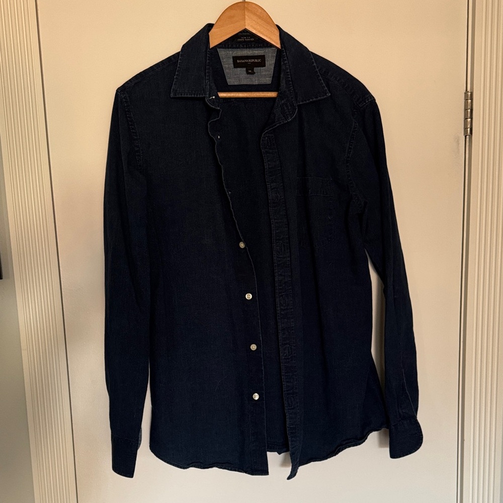 Banana Republic Dark Blue Slim Fit Shirt
